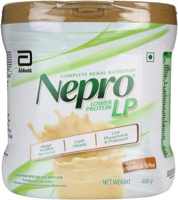 Abbott Nepro Vanilla Toffee LP Low Protein Health Drink Powder 400gm